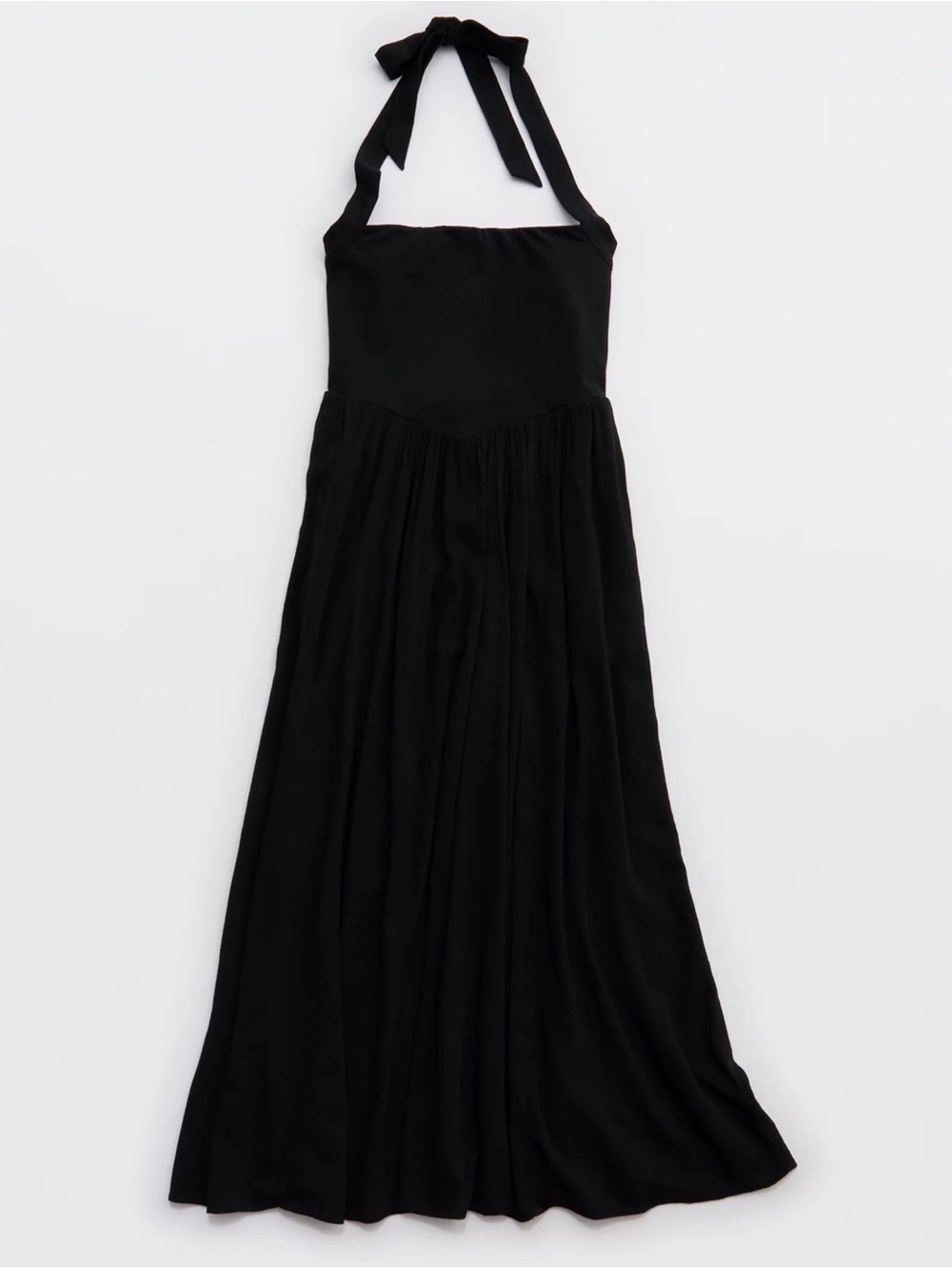 aerie Black Halter Midi Dress - Picture 3 of 5